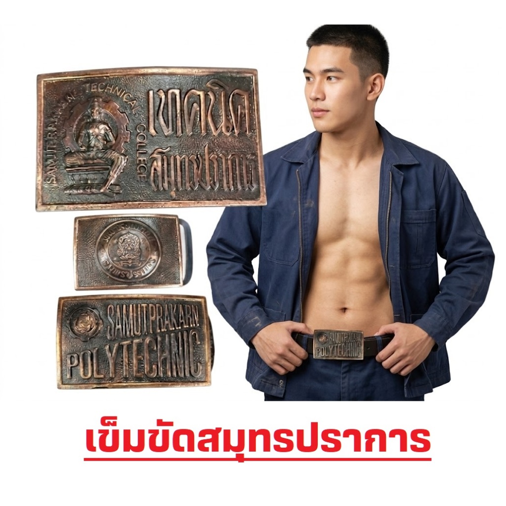 เข็มขัด เข็มขัดนักเรียน เข็มขัดนักศึกษา เทคนิค สมุทรปราการ ได้ทั้งหัวและสาย มีของพร้อมส่งทันที