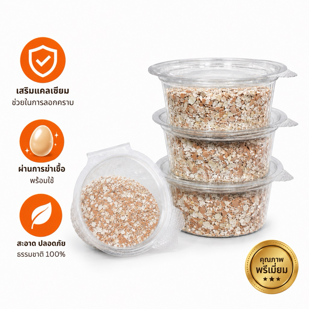 เปลือกไข่บด Eggshell สะอาด พร้อมใช้ สำหรับไอโซพอด isopod 55 กรัม