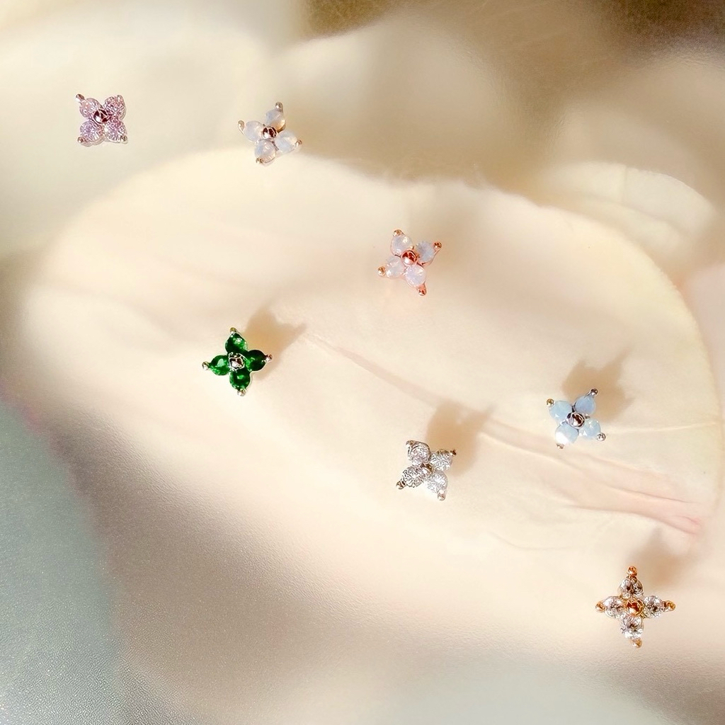 More Than Piercing: MP39 Pastel Clover *waterproof* จิวหู/ต่างหู