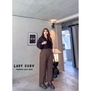 /LC/ กางเกงขายาวไร้ขอบ มีไซส์เอว32-50 ทรงกระบอก ตีเกร็ดหน้า ผ้าบาร์บี้ทิ้งตัว เก็บทรงสวย ใส่สบาย #สาวอวบอ้วน พลัสไซส์