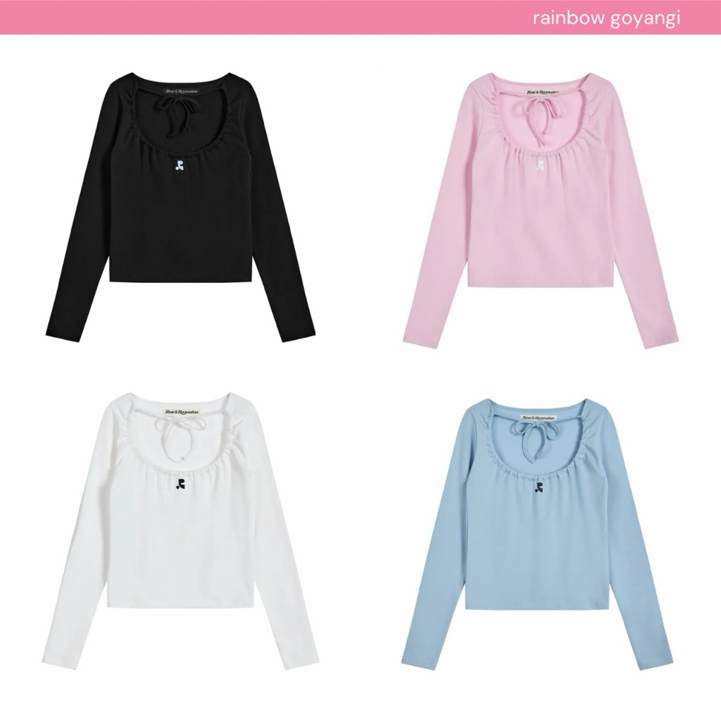 พร้อมส่ง สีชมพู | RR REST & RECREATION Tie Long Sleeve Top 🪽🐰