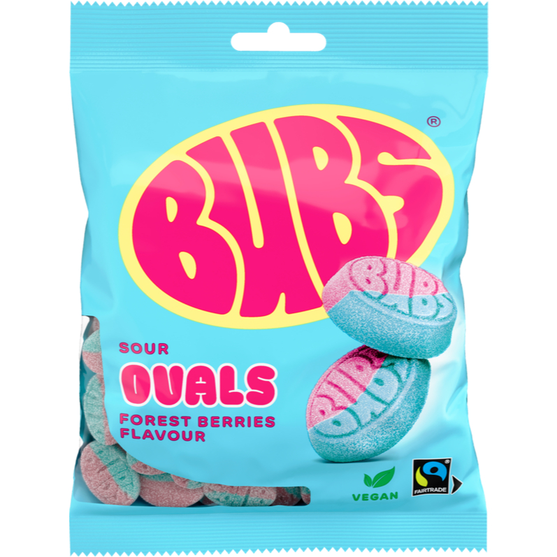 BUBS FOREST BERRIES OVALS | เยลลี่รสเบอร์รีรวม นำเข้าจากสวีเดน (90g)