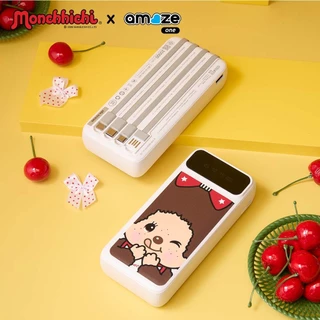 Amaze one Monchhichi Powerbank 4in1 พาวเวอร์แบงค์ 20000 mAh ลายลิขสิทธิ์แท้มอนชิชิ รุ่น A-MCB009 - รับประกัน 1 ปี