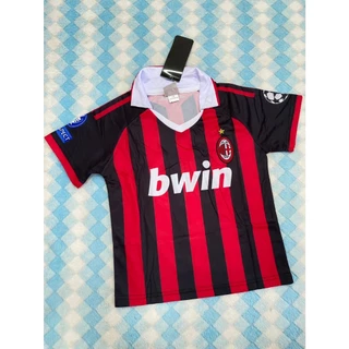 ชุดบาสเด็กทีมAC MILAN ดำแดงพร้อมกางเกง ชื่อRONANDINHO เบอร์80