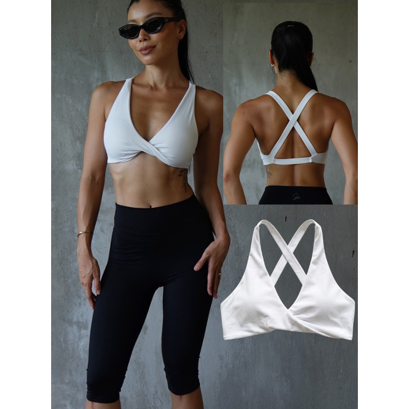 SG Active รุ่น Twist สปอร์ตบราทรงสวย มีลูกเล่นบิดด้านหน้า ด้านหลังเป็นตัวเอ็กซ์ ใส่ดี ซัพพอร์ตดี