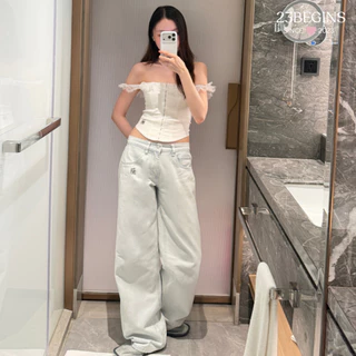 Courtney Jeans กางเกงยีนส์เอวต่ำ (1112)
