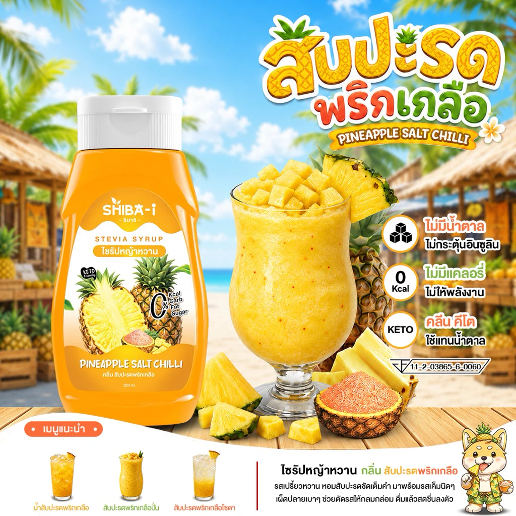 [ซื้อ6จ่าย5] Shiba-i ชิบาอิ ไซรัปหญ้าหวาน สูตรเข้มข้น คลีน คีโต ไม่มีน้ำตาล ไม่มีแคลอรี่ อร่อยลงตัว