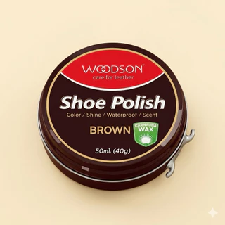 ยาขัดรองเท้าสีดำและสีนำ้ตาล wood son ขนาด50ml (40กรัม)