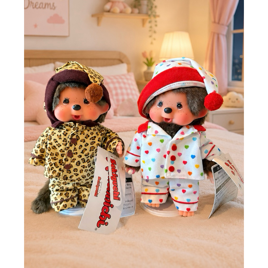 [พร้อมส่งด่วน!]🌟ใช้โค้ดลด🌟 Monchhichi  ตุ๊กตาไซส์S ของแท้💯