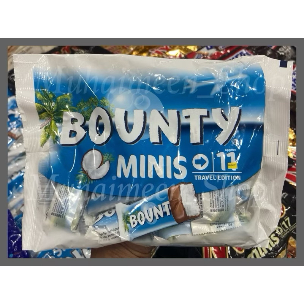 chocolate Bounty MINIS TRAVEL ช๊อคโกแลตสอดไส้ครีมมะพร้าว 1ถุง 11ชิ้น