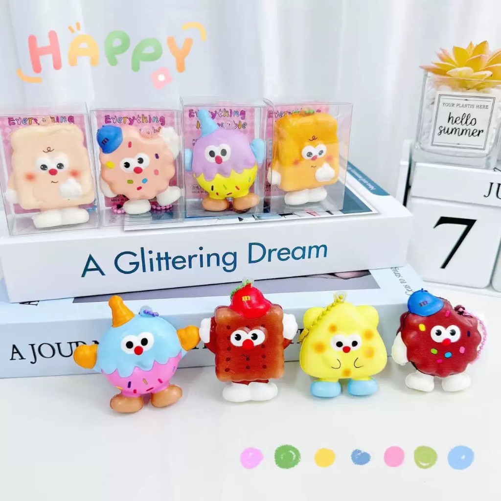 พร้อมส่ง สกุชชี่ สกุชชี่พวงกุญแจ ของเล่นคลายเคลียด พกพาสะดวก มีหลายสี