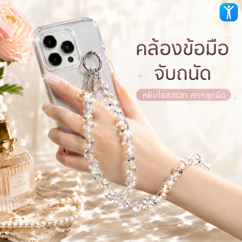 คริสตัลลูกปัด Keyfob,จี้คริสตัลลูกปัดคริสตัลสีสันสดใส,แฟชั่นใส Shiny Phone Case Lanyards