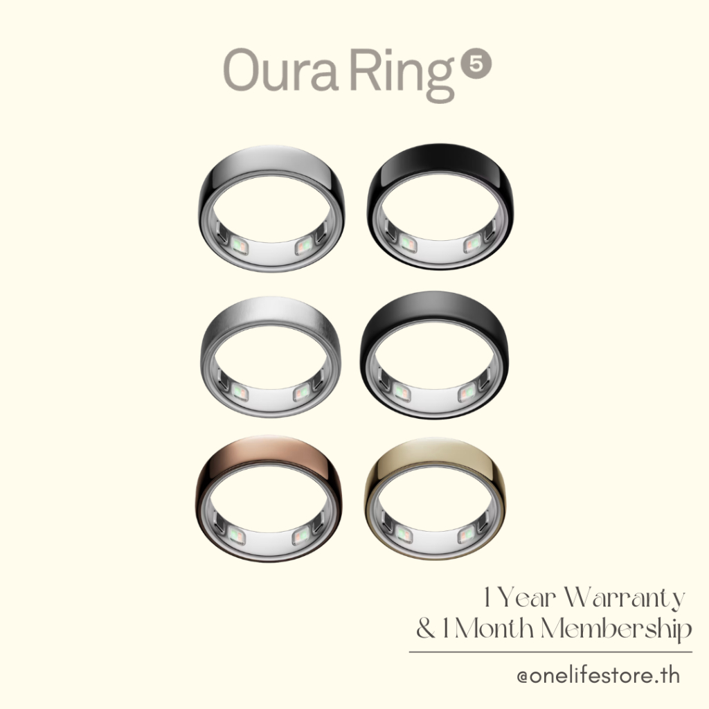 Oura Ring 5 แหวนอัจฉริยะ รุ่นใหม่ล่าสุด - วัดหัวใจ & วัดสุขภาพ | พร้อมประกัน 1 ปี นำเข้าจาก USA