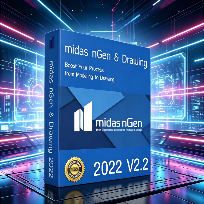 MIDAS nGen 2022 v2.2 โปรแกรมวิเคราะห์และออกแบบโครงสร้าง 3 มิติ ของ Windows x64