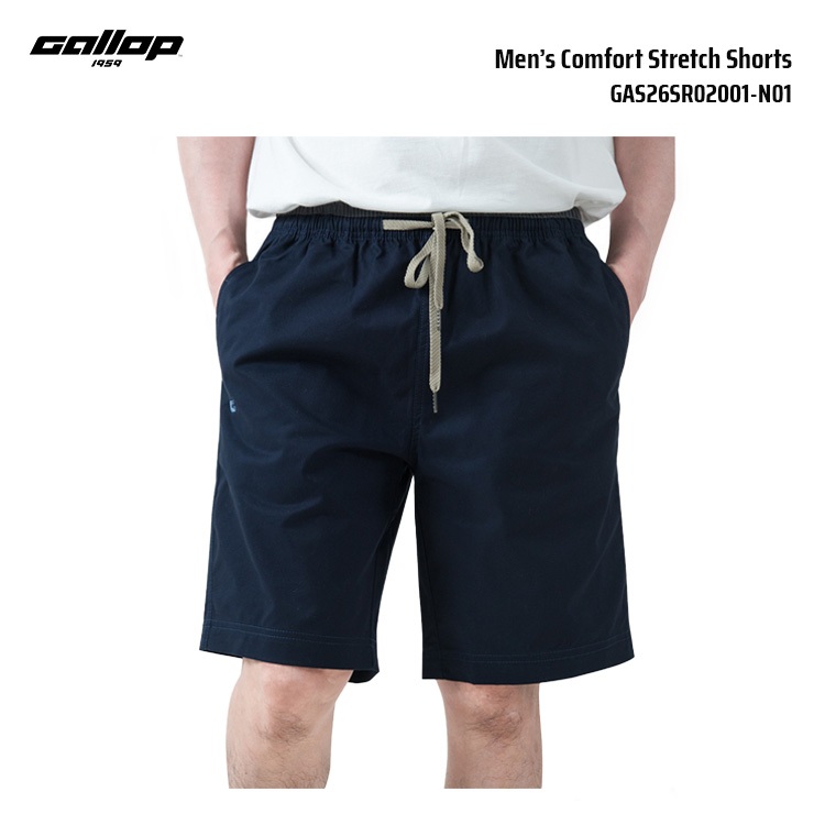 GALLOP Men’s Comfort Stretch Shorts กางเกงชิโน่ขาสั้น (GAS26SR02001-N01)