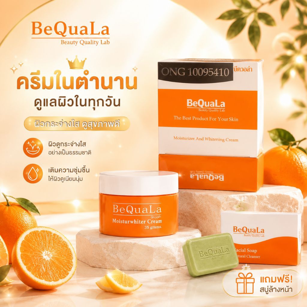 ครีมบีคลอล่า บำรุงผิวหน้า แถมฟรีสบู่ล้างหน้า