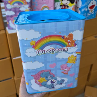 กระปุกออมสินปี๊บ งานสกรีนลาย 23 cm มีฝาเปิดได้ แถมซองกันชื้น