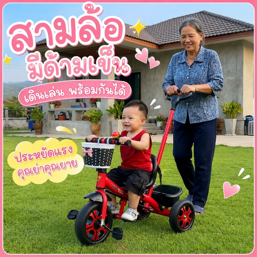 จักรยานเด็ก  ขาไถ    -จักรยานทรงตัว-จักรยานขาไถมินิบาลานไบค์ จักรยานทรงตัว/สามล้อมีด้าม