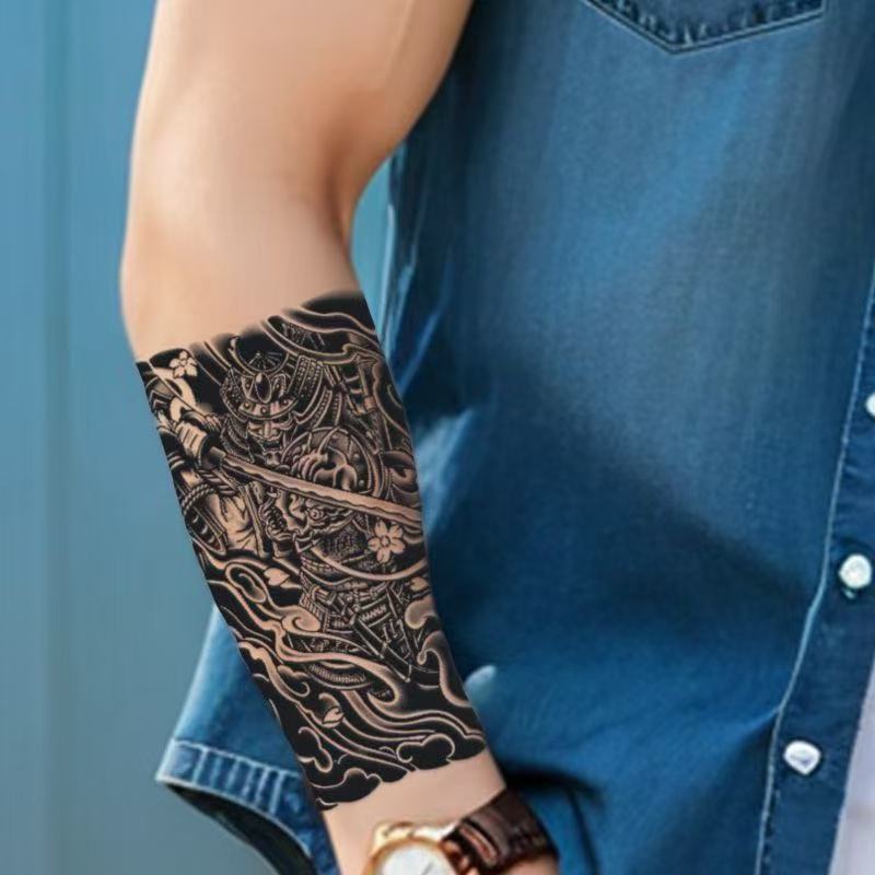 ส่งCODในไทย Magic Tattoo สติ๊กเกอร์แทททูลายซามูไรและเมฆซากุระเหมือนสักจริง กันน้ำ ไม่เจ็บผิว ติดทนนาน15 วัน