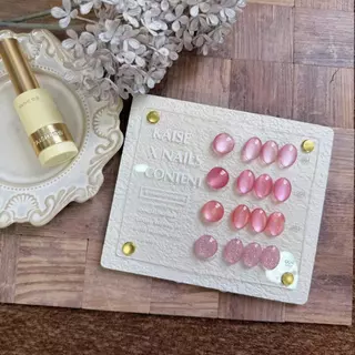 Lovely Pink Two-Tone 4 สี cet eye (KA01) Kaise x Nailscontent