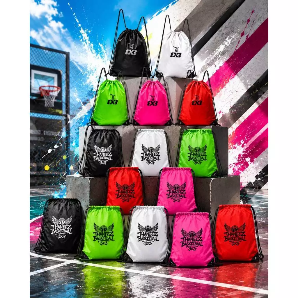 กระเป๋าหูรูด กระเป๋าสะพายหลัง SPORT BAG กระเป๋าใส่รองเท้าบาส ใส่อุปกรณ์กีฬา หูรูด