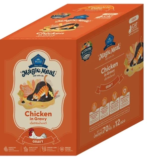Buzz Magic Meal อาหารเปียกแมวบัซซ์ 1กล่อง(12ซอง) เจลลี่-เกรวี่