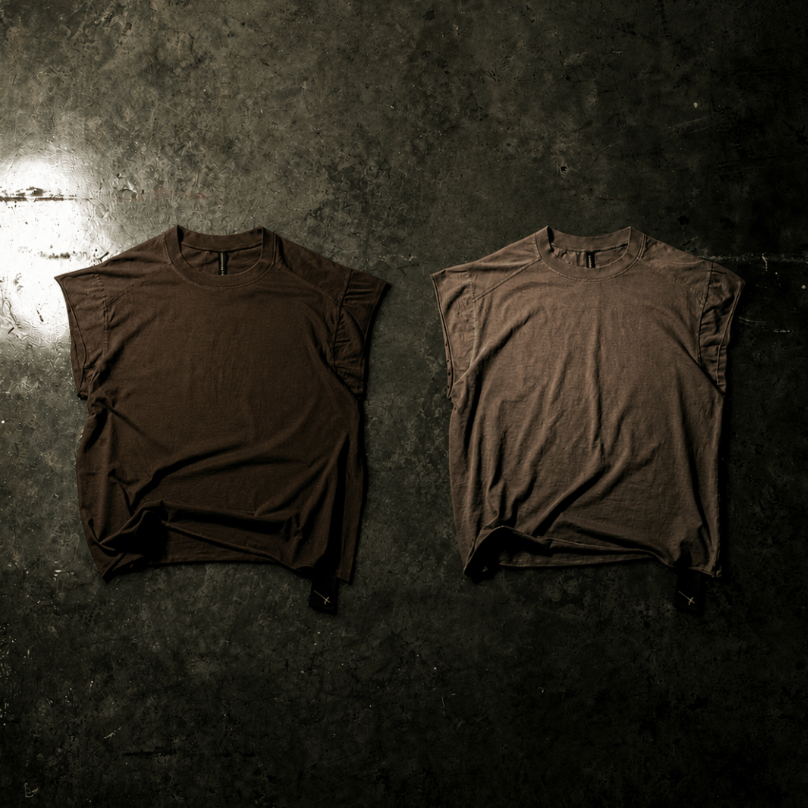 EMERGE Essential Sleeveless Tee - Brown / Fade Brown
