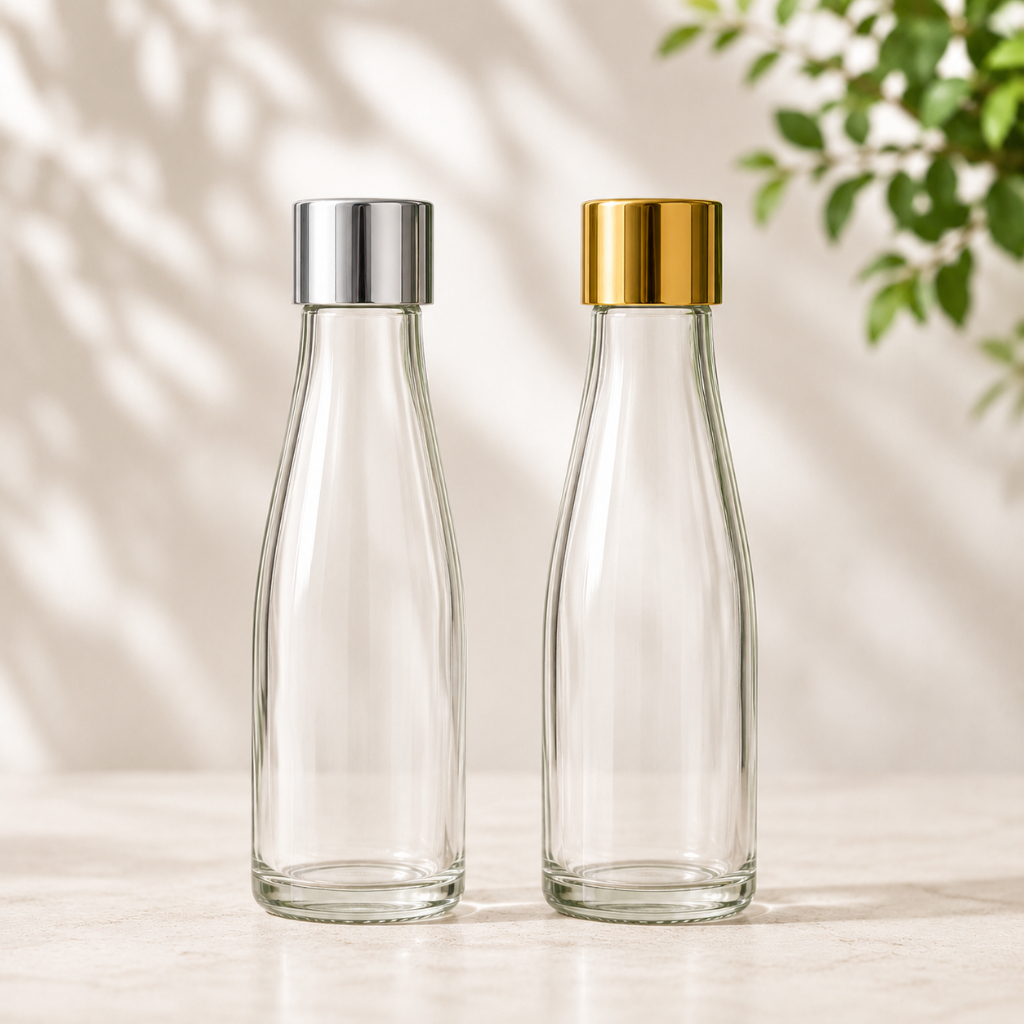 ใหม่ ขวดแก้วน้ำหอมทรงแจกัน สำหรับใส่ก้านไม้หอม 100 ml (มีจุกใน)