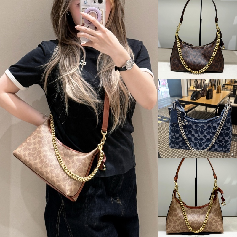 แท้💯% COACH Juliet 25 shoulder bag สายสะพายสะพายได้ทั้งไหล่และเฉียง เปิดปิดด้วยซิป กระเป๋าสะพายเฉียง
