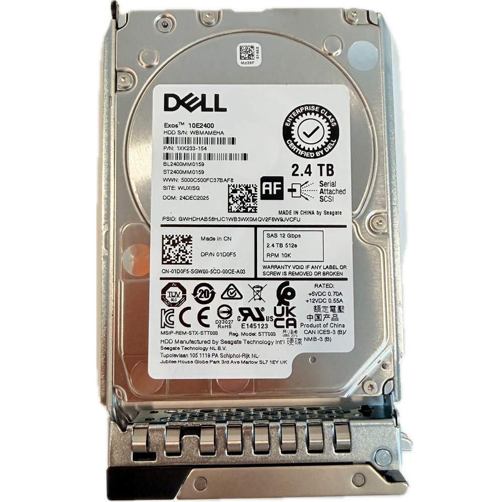 Dell SAS 2.4TB 10K 12Gbps 512e 1D0F5 01D0F5 2.5" สินค้าใหม่ รับประกัน 1 ปี