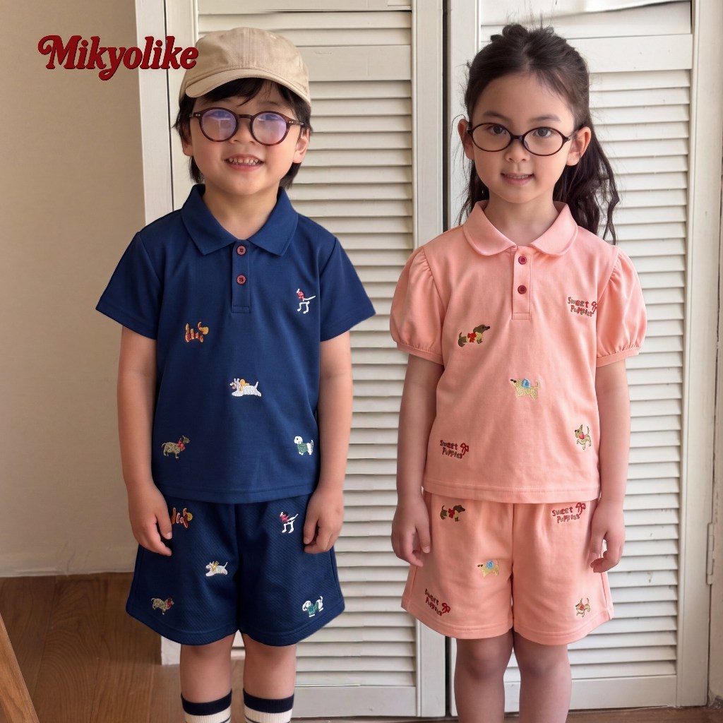 1-9 ปี ชุดเซทเด็กฤดูร้อน แขนสั้น + กางเกงขาสั้น เวอร์ชั่นเกาหลี ลำลองสบายๆ 2 ชิ้น เหมาะสำหรับเด็ก