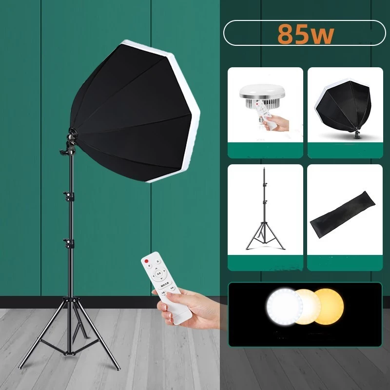 สตูดิโอถ่ายภาพ ไฟสตูดิโอ 70cm Softbox แปดเหลี่ยม Octagon ไฟต่อเนื่อง ซอฟบ็อก ไฟถ่ายภาพ มีขาตั้ง+หลอดไฟ thumbnail 5