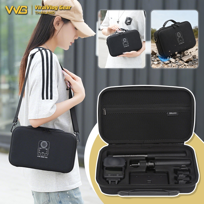 DJI OSMO 360 Case Bag กระเป๋าเก็บกล้อง EVA พกพาง่าย เก็บครบทุกอุปกรณ์ พร้อมสายสะพายไหล่ กันน้ำแฟชั่นสุดเท่