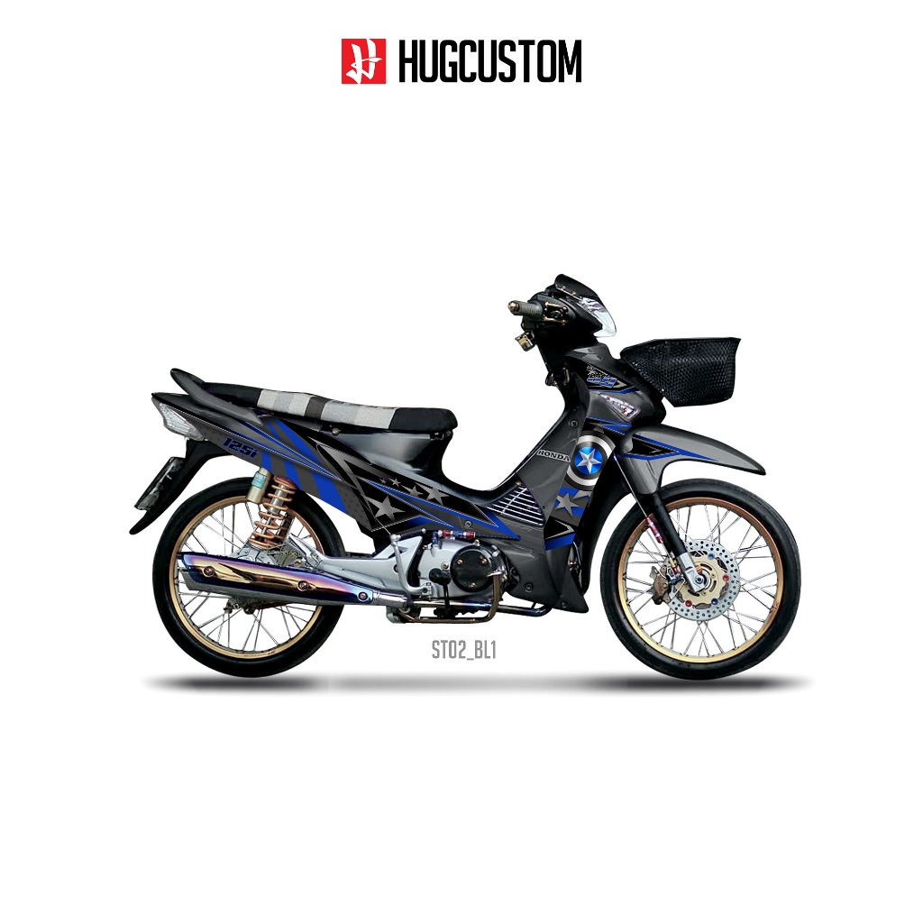 Hugsticker สติ๊กเกอร์เวฟ 110i, 125I, 125R, 125S ลายโล่กัปตัน (Captain)
