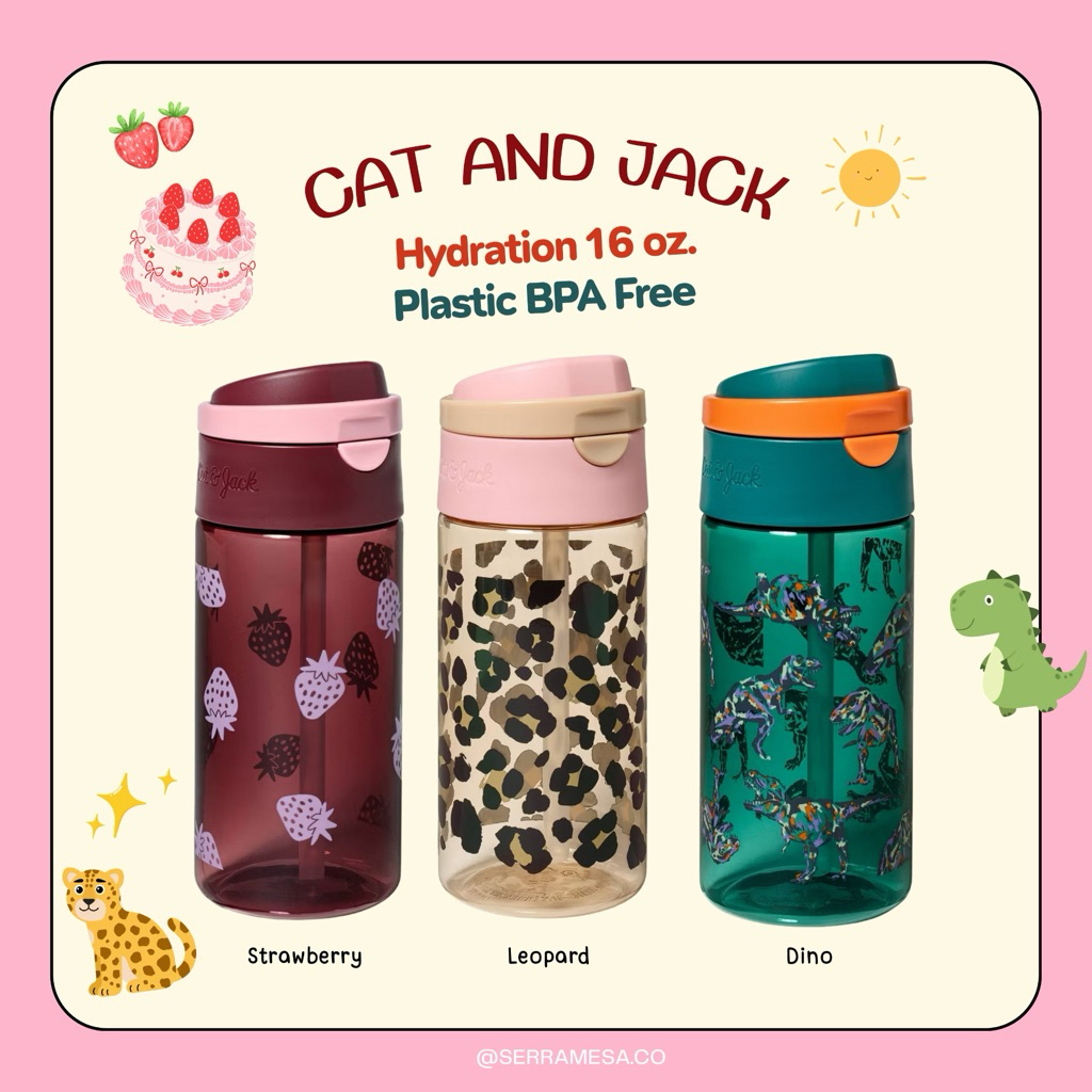 พร้อมส่งจากไทย Cat&Jack กระเป๋าแก้วน้ำ 16 oz. plastic BPA Free ของแท้ 1000%