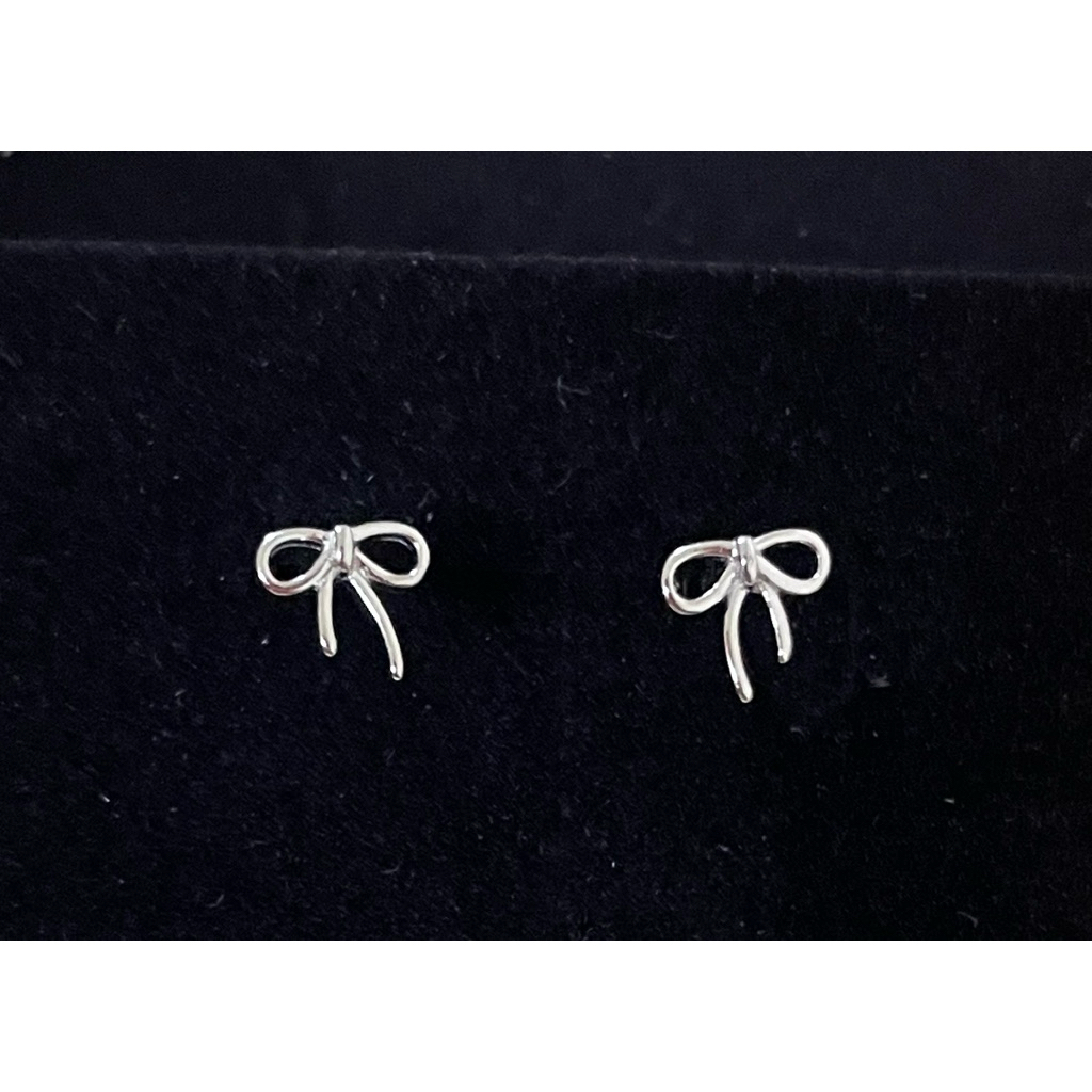 Silver Earrings-03/ 925 Silver Ribbon earrings