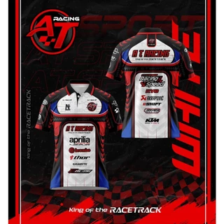 เสื้อพิมพ์ลาย A T SPORT รุ่น A T Racing.V2.(คอปก) ผ้าไมโครหน้าเรียบ ใส่ออกกำลังกาย ใส่ทำกิจกรรมทุกรูปแบบ ใส่เที่ยว