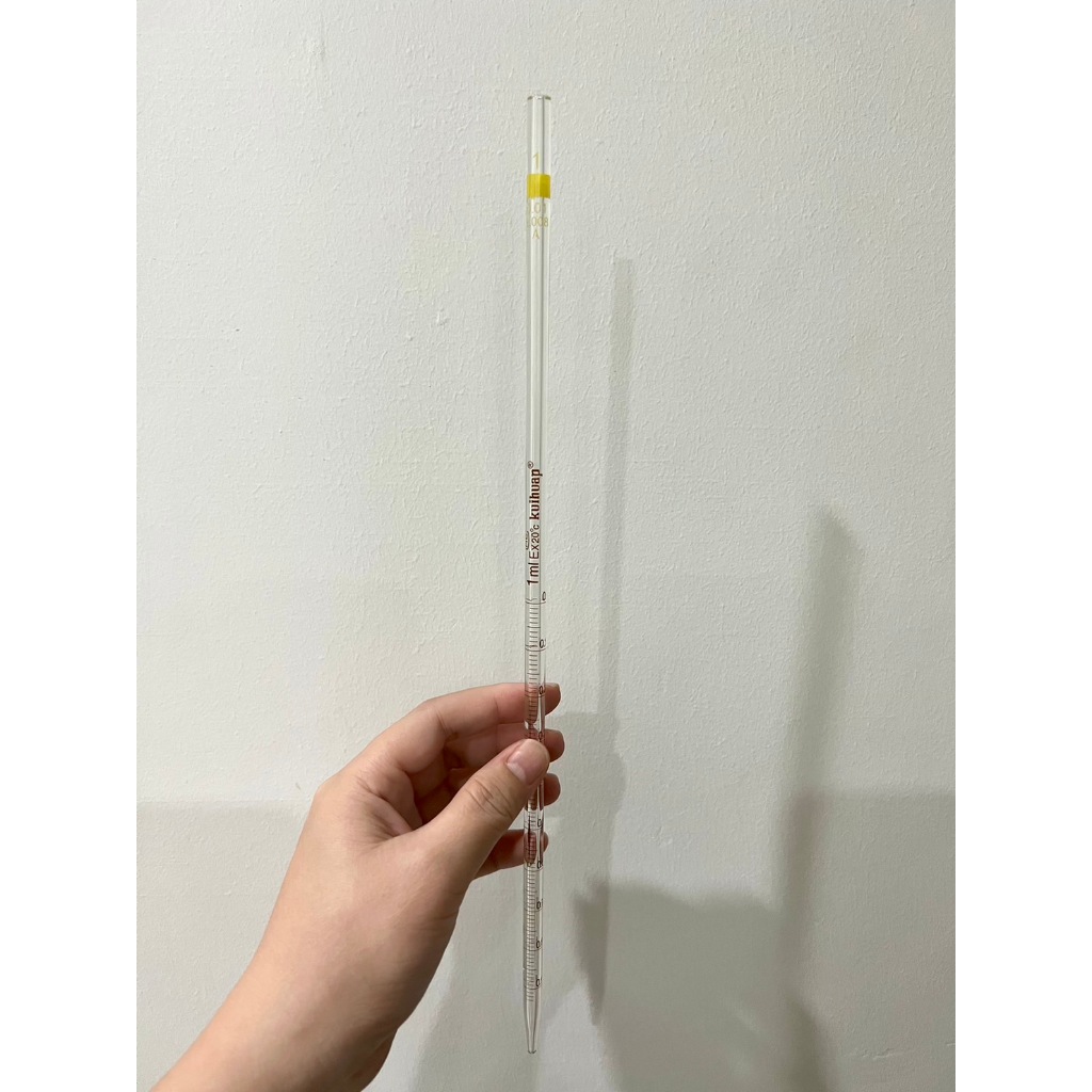 ปิเปตเเก้วเเบบตรง (Graduated pipette) 1ml