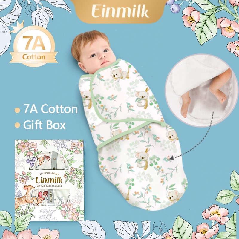 Einmilk ถุงนอนเด็กผ้าถักถุงนอนห่อตัว Baby Sleep Sack Knitted Cloth Swadling Sleeping Bagผ้าฝ้าย100%
