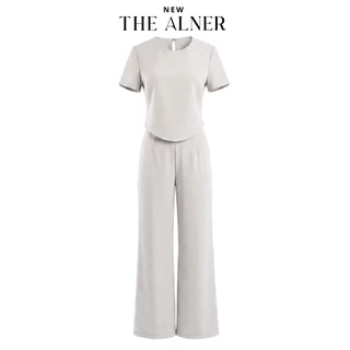 Thealner - Riley suit AN566 (เซ็ตเสื้อคอกลมแขนสั้นชายโค้ง+กางเกงขายาว)