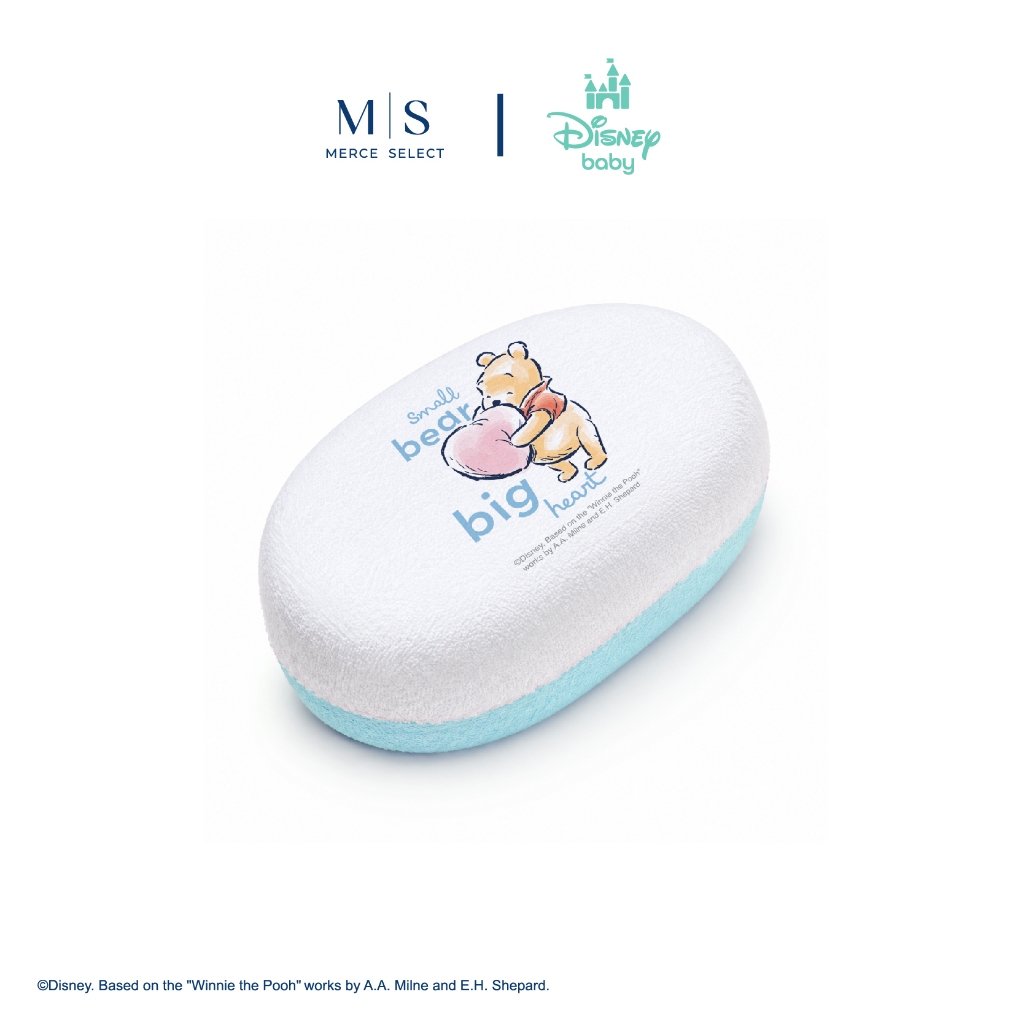 Disney ฟองน้ำอาบน้ำเด็ก ลายหมีพูห์ ฟองน้ำหุ้มผ้าหนานุ่ม อ่อนโยนต่อผิวสัมผัส ไม่ระคายเคือง