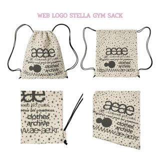 [ พร้อมส่ง ] กระเป๋า aeae WEB LOGO DOT GYM SACK / WEB LOGO CHECK GYM SACK / WEB LOGO STELLA GYM SACK