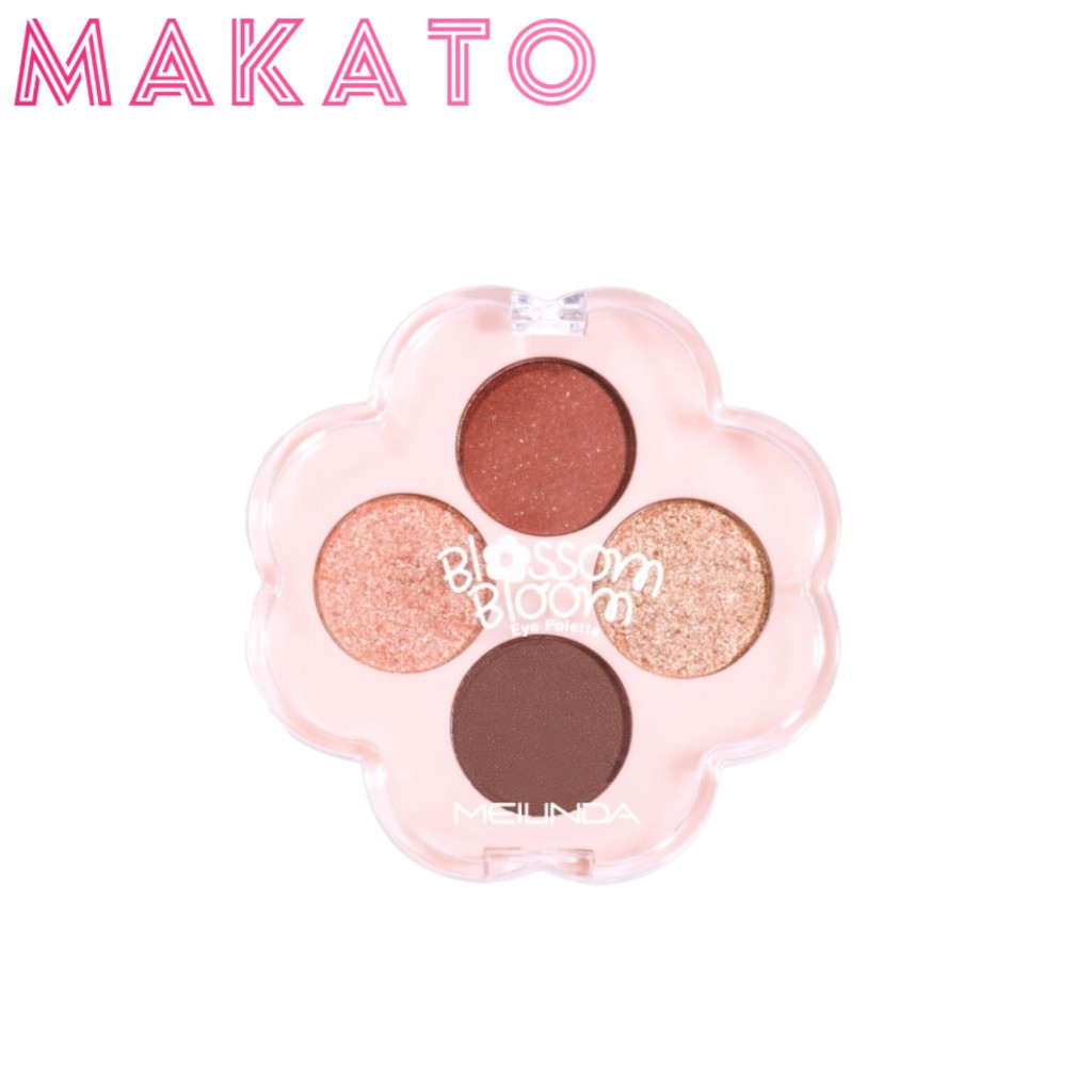 MEILINDA Blossom Bloom Eye Palette เมลินดา พาเลท อายแชโดว์ สีชัด พกง่าย ใช้ง่าย 1 ชิ้น ขนาด 2.6g