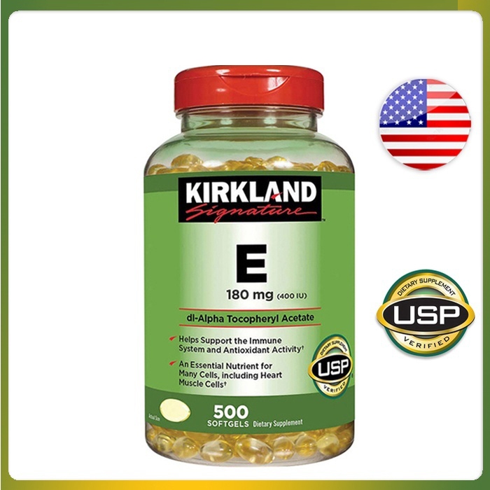 (Exp.12/2028)Kirkland E 400IU 180mg 500 softgels วิตามิน E