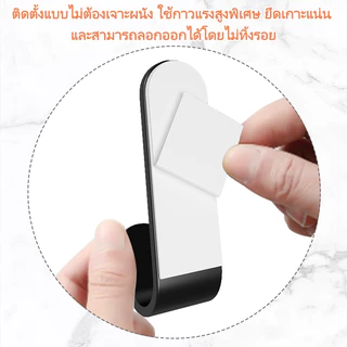 [10 ตัว] ตะขอสเตนเลส กาวแรงสูง ไม่ต้องเจาะผนัง แขวนเสื้อผ้า ติดผนังห้องครัว ห้องน้ำ หลังประตู กาวไร้รอย