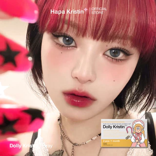 HapaKristin คอนแทคเลนส์ รายเดือน รุ่น Dolly Kristin สี Gray (2pcs/box) มีค่าสายตา Contact Lens