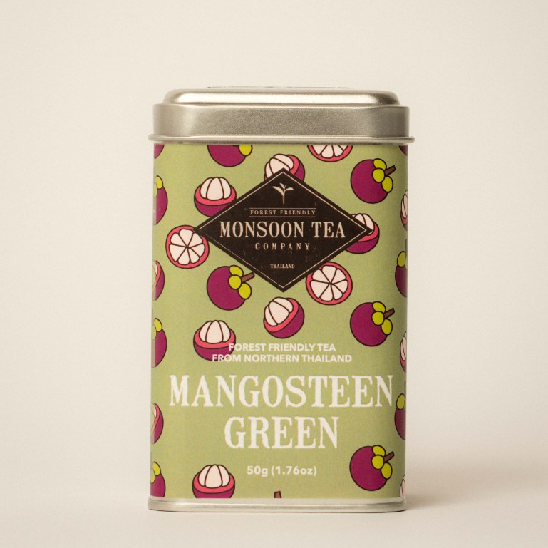 ชาเขียวมังคุด Mangosteen Green Tea from Thailand ชาเขียวป่า มีกลิ่นหอมหวานของมังคุด สดชื่น