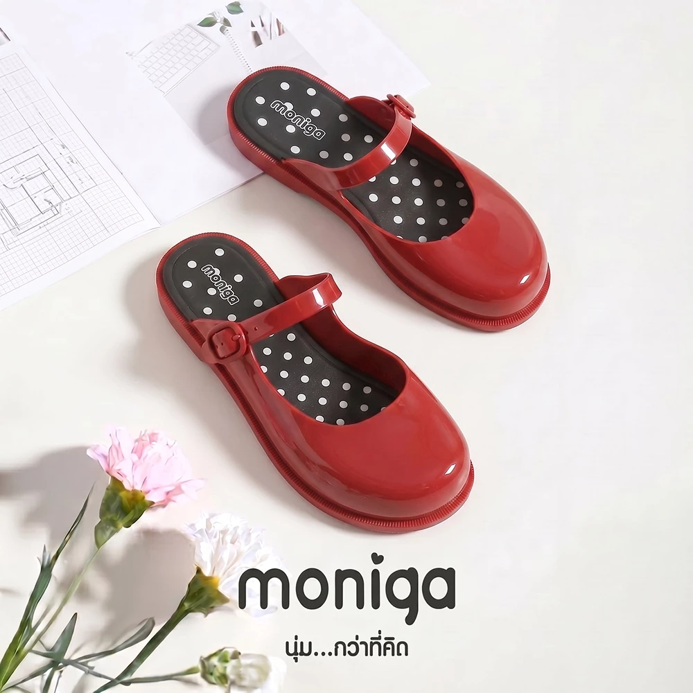 MONIGA รุ่น Glizzy 3 Polkadot รองเท้าแตะรัดส้น