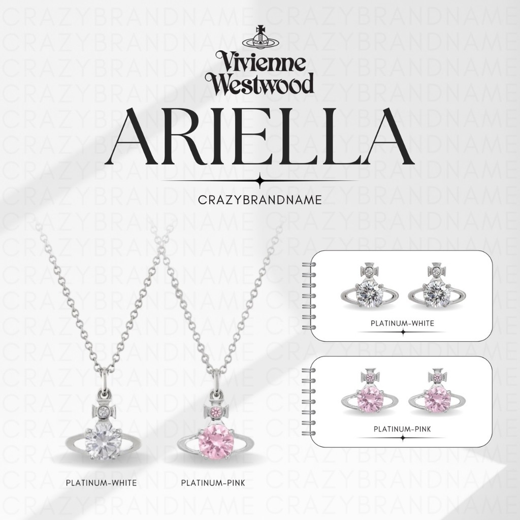 💓New💓💎Vivienne Westwood Reina Pendant Necklace⚡️Earrings ของแท้💯