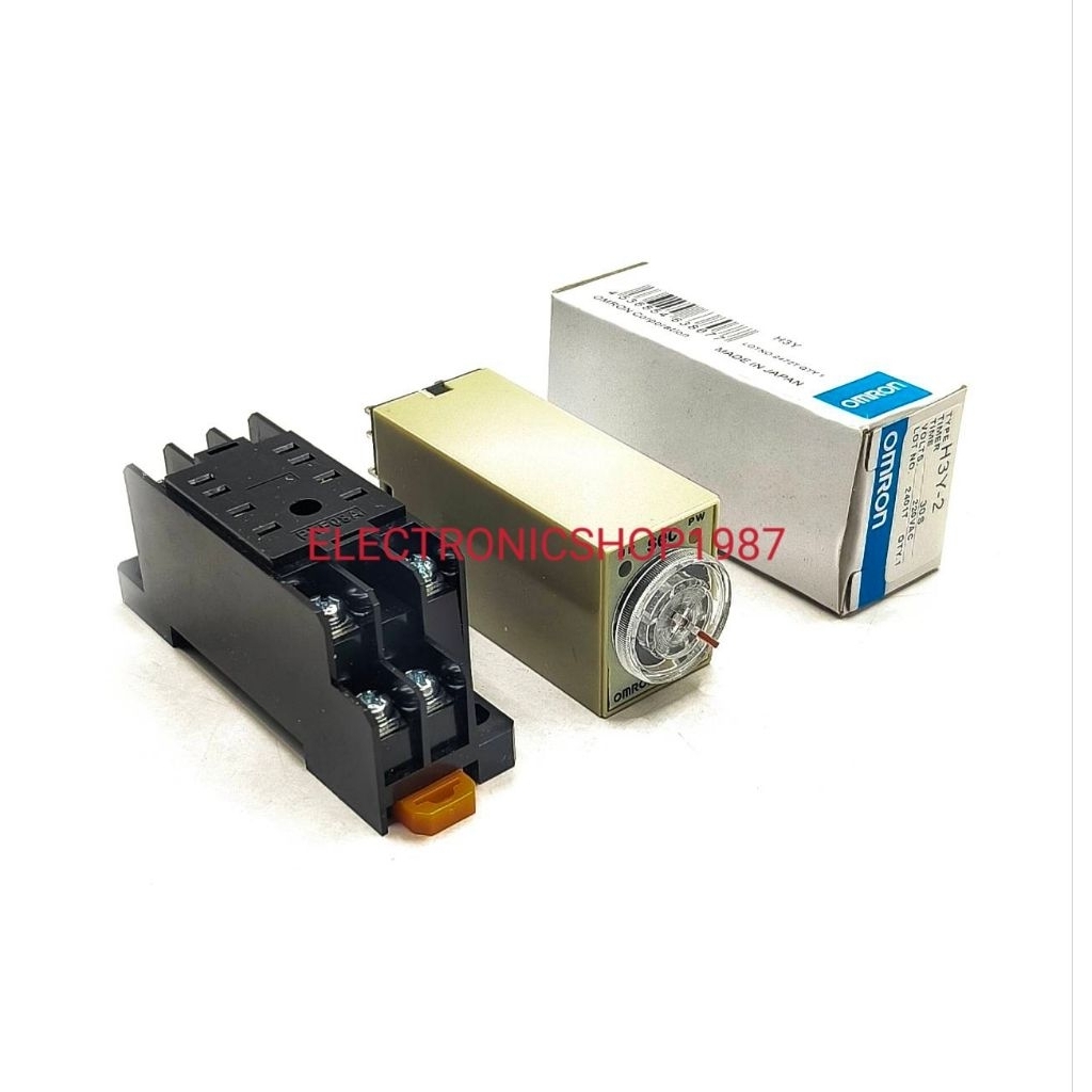 1ชุด 👉 พร้อมฐาน H3Y-2 24VDC 110VAC 220VAC 3S 5S 10S 30S 60S 5M 10M 30M  ทามเมอร์แบบอนาล็อค 2คอนแทค 8